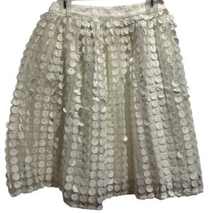 English Factory cream textured circle skirt NWT